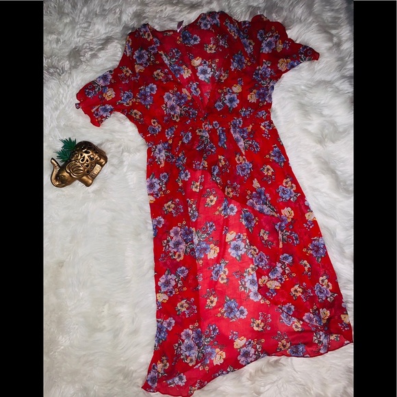 NWOT Beautiful floral button maxi kimono - Picture 2 of 10